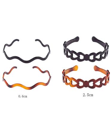 Plastic Tooth Hair Comb Headband - Hard Ribbon Hairband for Women & Men (Style 04) - Buy Online on GoSupps.com