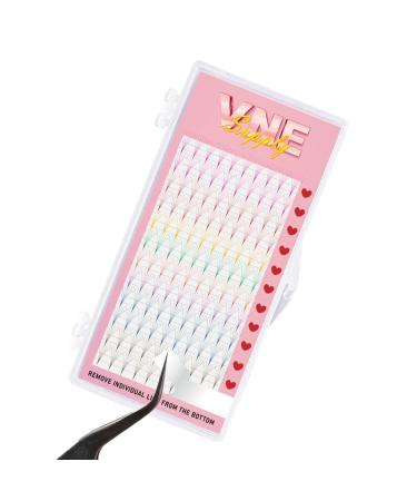 VNE Mixed Colorful Lash Extensions - Premade Volume & Mega Volume Fans | 6D C Curl | Pink Red Yellow Green Orange Purple Blue Brown - Shop Internationally - Buy Online on GoSupps.com