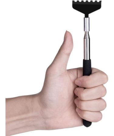 2 Pack Portable Extendable Back Scratcher - Stainless Steel Telescopic Tool with Carrying Bag (Black) | International Shipping - Buy Online on GoSupps.com