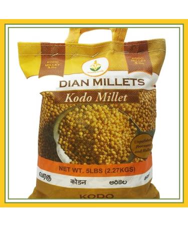 Shastha Kodo Millet (Varagu) - 5 Lbs (Pack of 1) (Processed, Semi polished & Hulled) 5 Lbs x 1 Bag (Total 5 Lbs) (B-M) - Buy Online on GoSupps.com