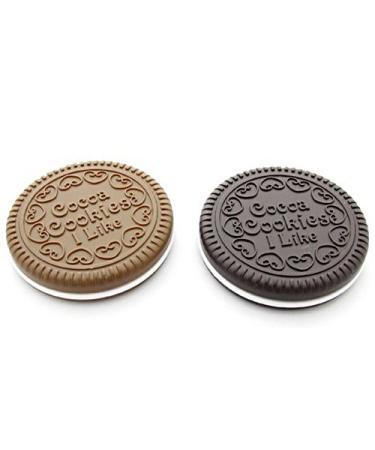 Cookie Shaped Pocket Mirror - Foldable Portable Makeup Compact Mirror Comb Set | Shop Internationally - Buy Online on GoSupps.com