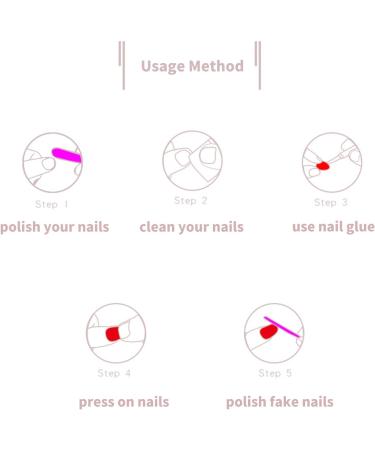 Luvadeyo 24 PCs Press On Nails Medium White French & Swirl Designs | Acrylic Fake Nails with Glue for Women The Pink Wave - Buy Online on GoSupps.com