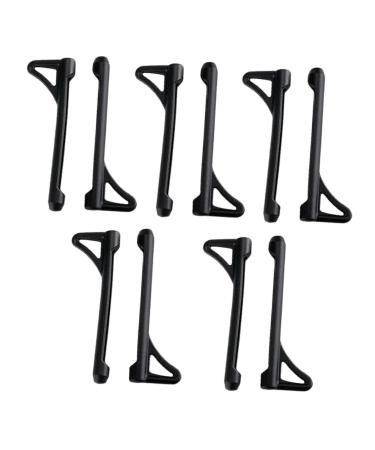 Housoutil retainer 2 sets 5 pairs non-slip sleeves for glasses legs Starten glasses holder made of silicone glasses made of silicone glasses tips anti-drop accessories pebbles 6x1.8cmx2pcs blackx2st