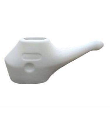 2activelife-Light-Weight Neti Pot White Durable Neti Pot for Nasal Cleansing with 5 Sachets Neti Salt + 1 Cleaning Brush