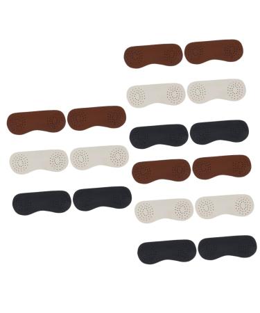 FRCOLOR 9 Pairs Non-Slip Heel Stickers High Heel Insoles Shock-Absorbing Heel Protector Heels Back Cushion High Heel Cushions Shoe Filler Foot Pad Shoes Heel Pads Cowhide Follow up Thicken