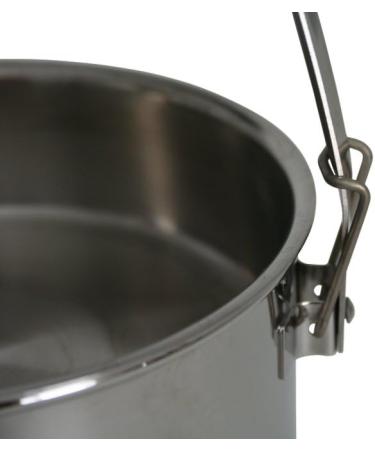 Firebox Locking Bail Handle Camping Pot - Zebra Loop Handle Bushcraft Kit (14cm) | Stainless Steel - Buy Online on GoSupps.com