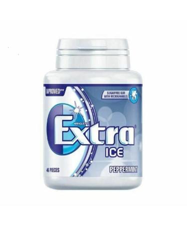 Extra Chewing Gum Sugar Free Ice Peppermint Flavour Chewing Gum 46 Pieces 64g