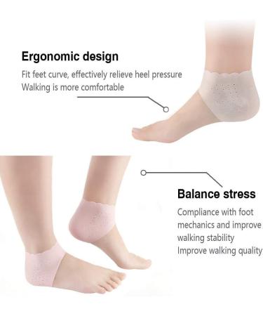 Breathable Gel Heel Protectors | Silicone Heel Cups for Pain Relief | Plantar Fasciitis Treatment in Pink - Buy Online on GoSupps.com