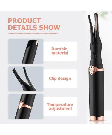 TOVINANNA Heated Eyelash Curler Multifunction Electric Eyelash Curler USB Rechargeable Electric Heating Eyelash Curler Achieving Natural Curl and Long Lasting Eyelashes for Women Make Up - Buy Online on GoSupps.com