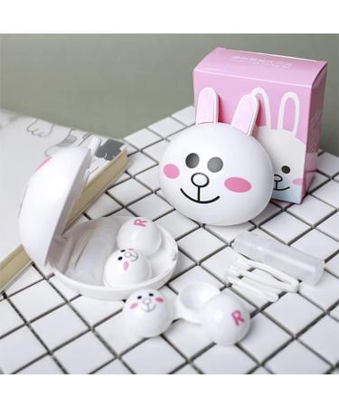 AKOAK Cute Animal Contact Lens Case - Rabbit Bear & Duck Travel Kit with Mirror | Easy Carry & Stylish Storage - Buy Online on GoSupps.com