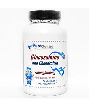 Glucosamine 750mg and Chondroitin 600mg Triple Strength // 100 Capsules // Pure // by PureControl Supplements