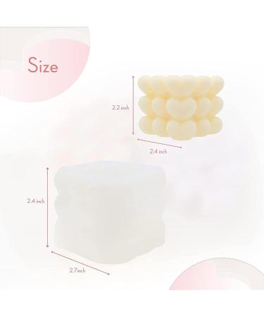 Silicone Bubble Candle Molds - 3D DIY Moulds for Soy Wax & Beeswax Candles - Perfect Valentine's Day Gift - Buy Online on GoSupps.com