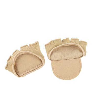 Exceart 1 Pair Metatarsal Sleeve No Show Five Toe Heelless Forefoot Socks for Women Men