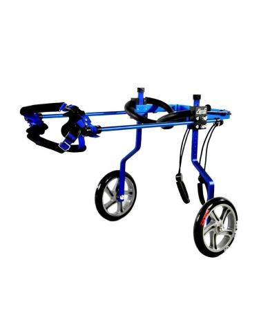 Dog Wheelchair for Back Legs Dog Cart Pet Wheelchair for Handicapped Hind Legs Small Dog Cat/Doggie/Puppy Walk Stainless Steel (Color : Blue Size : 02) Blue 2