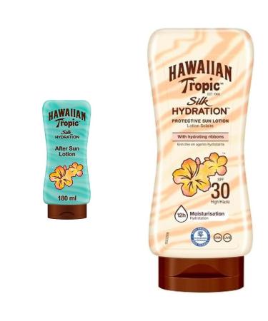 Hawaiian Tropic Silk Hydration Protective Sun Lotion Sunscreen LSF 30 180 ml 1 st + silk hydration Air Soft after Sun lotion 180 ml