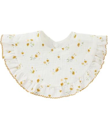 Nishine 4-Pack Unisex Baby Musselin Bandana Bibs | 360 Rotatable Cotton Bibs for Girl | Stylish Flower Set for Feeding & Childhood Comfort - Buy Online on GoSupps.com