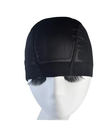 12pcs Black Dome Caps for Wig Making - Stretchable Spandex Mesh, Breathable Nylon Net - Men Women - Buy Online on GoSupps.com