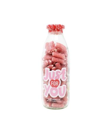 Strawberry Red Pencils Vegan Just For You Sweet Bottle GIft 340g