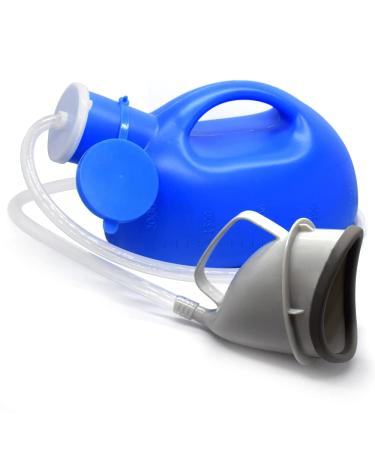 Urinals for Women Portable Leak-Proof Female urinals Ladies Urination Device 2000 ml Large Capacity Urine Cup for Old Women Urinary Incontinence Hospital beds Wheelchair (Blue) - Buy Online on GoSupps.com