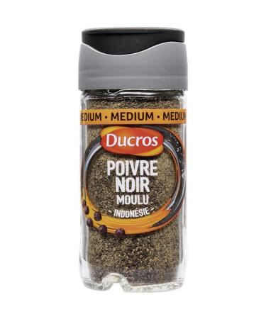 Ducros Ground Black Pepper Indonesia Medium with Freshness Cover 40g (Pack of
