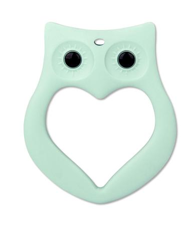 PREMYO Owl Teething Ring for Babies Cooling - Teething Aid Made of Silicone BPA Free Soft - Relieves Teething Pain - Mint