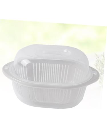 Zerodeko Lid Storage Size Vegetable Multi-Purpose Small Drain Washing Kitchen Round Basket White with Size 1 White - Buy Online on GoSupps.com