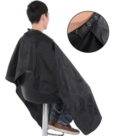 Buy Anti-Static Black Salon Barber Cape - Waterproof Hair Cutting Apron for Adults | International Shipping - Buy Online on GoSupps.com