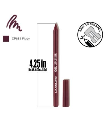 L.A. Colors Gel Lipliner CP681 Figgy - Long Wear Glide-On Lip Liner + Free Zipper Bag - Buy Online on GoSupps.com