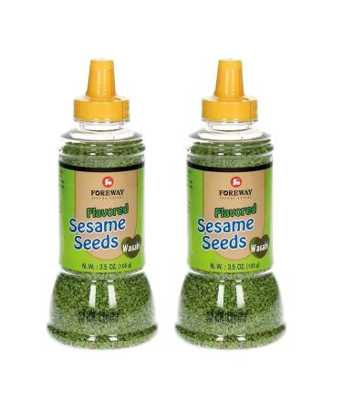 Foreway Wasabi Flavor Sesame Seeds 100g x 2 Units - Promo Pack