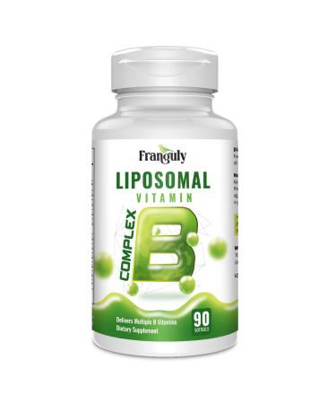 Active B Complex Liposomal B Vitamins with Plus Choline & Inositol High Potency B Complex B1 B2 B3 B5 B6 Biotin Folate B12 Methylcobalamin- Supports Energy & Brain Health - 90 Softgels 90 Count (Pack of 1)