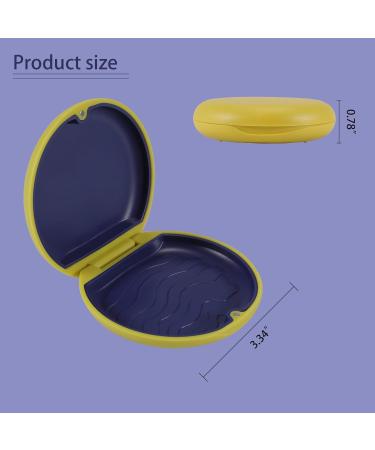 Annhua Denture Retainer Box Slim Dental Case with Magnetic Closure Denture Case for Storage Mouthguard Aligner Removal Invisible Braces Yellow - Buy Online on GoSupps.com