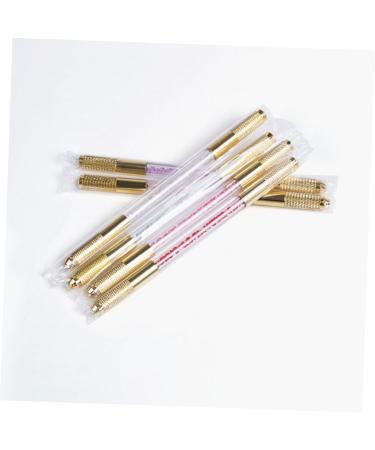 OHPHCALL Embroidery Pencil Eyebrow Pencil Double Sided Manual Pen Microblading Eyebrow Pen Pink Aluminum - Buy Online on GoSupps.com