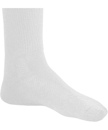 Ames Walker AW Style 737 Diabetic Crew Socks 2-Pack - White (Small-Medium) - Buy Online on GoSupps.com