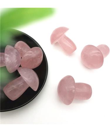 1 Pack Natural Large Pink Rose Quartz Crystal Mushroom Polished Stones Suitable for Home HOMEZHOU - Buy Online on GoSupps.com