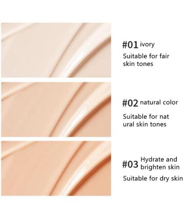 BTSEURY Full Coverage Liquid Foundation 30g - Ivory | Waterproof & Long Lasting Makeup Base Cream - Buy Online on GoSupps.com