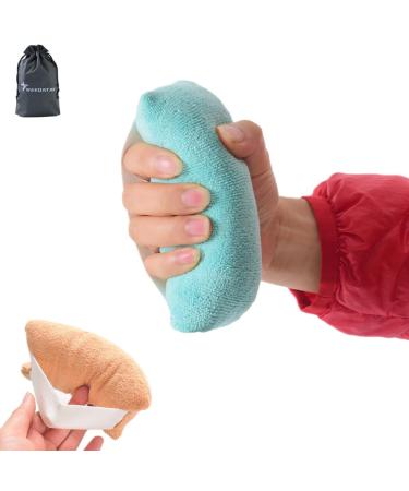 WEEOATAR Fingers Separation Pad Palm Grips with Elastic Band Hand Grab Bar Finger Rehabilitation Training Device Hand & Finger Aid for Contracture & Skin Breakdown for Bedridden and Elderly(Green2)