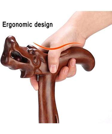 Crutches Wooden Ergonomic Design Long-Term Grip Not Tired Four-Legged Cane Brown Surprise Gift - Buy Online on GoSupps.com