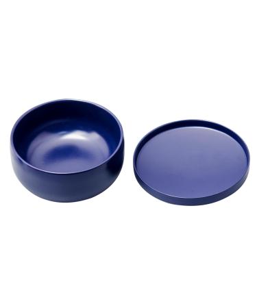 Folpus Stainless Steel Shaving Bowl Shaving Foam Bowl with Lid Shaving Mug Soap Cream Bowl for Men Blue