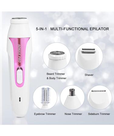 FILFEEL Women's Epilator 5 in 1 Electric Rechargeable Cordless Wet & Dry Hair Removal () Pink - Buy Online on GoSupps.com