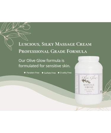 Olive Glow Massage Cream - Professional Grade Olive Oil Lotion for Dry Skin Repair & Muscle Relief | 1 Gallon - Buy Online on GoSupps.com