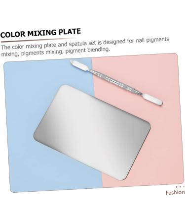 Beatifufu 1set Makeup Mixing Pad with Spatula for Foundation Eyeshadow Compact Lightweight Durable for Color Mixing Perfect Blending - Buy Online on GoSupps.com