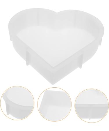 NUOBESTY Love Silicone Mold Decor Heart Shaped Epoxy Resin Molds Home Supply Household Products Multifunction White 21.1X20.3cm - Buy Online on GoSupps.com