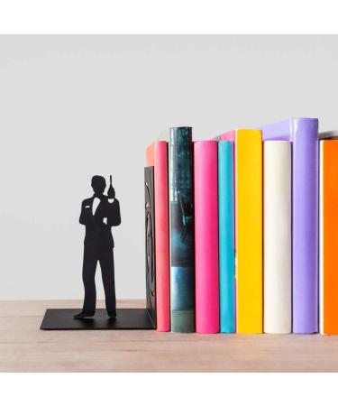Shop Balvi Secret Agent Black Metal Bookend - Unique Design for International Shipping - Buy Online on GoSupps.com