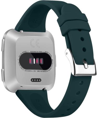 10 Pack Slim Bands Compatible with Fitbit Versa 2 for Women Men - Soft Silicone Replacement Wristbands - Small Size - Wine Red/Navy Blue/Dark Green/White/Light Blue/Black/Gray/Mint - Metal Buckle - Fits Fitbit Versa, Versa 2, Versa Lite - Buy Online on GoSupps.com