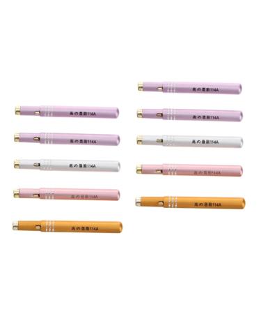 Housoutil 10 Pcs Retractable Lip Brush Metal Lip Brush Portable Mini Lipstick Brush Lip Scruber Portable Makeup Brush Scrubber Lip Gloss Applicators Smudge Stick Pearlescent 11.5x0.8cmx2pcs Assorted Colorx2pcs