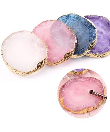 Nail Art Palette - 4 Colors | Synthetic Resin Manicure DIY Tools | Gilded Edge Design for Stunning Nail Art - Buy Online on GoSupps.com