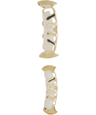 Hollow Plating Teeth Brace Fashionable Metal Teeth Decoration Jewelry for Party Suitable for Halloween Parties (Gold) - Buy Online on GoSupps.com