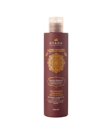GYADA COSMETICS GYADA COSMETICS Hyalurvedic Dark Hair Reflexing Shampoo with Protective and Illuminating Effect on Chestnut and Dark Shades Based on Hyaluronic Acid and Ayurvedic Herbs Dyes 200 ml