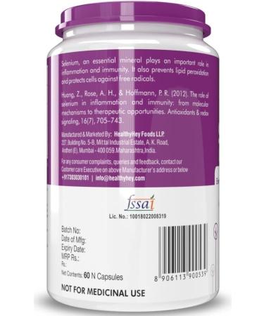 NACHT Selenium Capsules 40mcg - 60 Vegetarian Capsules | Essential Antioxidant Support - Buy Online on GoSupps.com