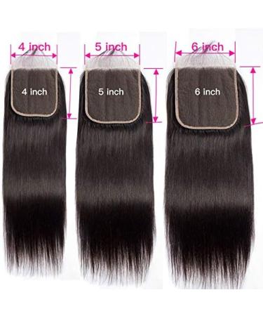 6x6 Hd Lace Closure Straight Lace Base Pre Plucked Closure Front Hd Transparent Free Part With Baby Hair Deep Part Only Unprocessed Virgin Human Hair Natural Color 22 Inch - Buy Online on GoSupps.com